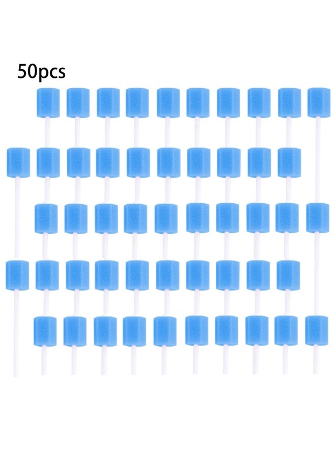 Daytoyz 50 Disposable Oral Sponge Swabs for Elderly, Adults & Kids – Unflavored Mouth & Gum Cleaning Swabsticks, Soft Hygienic Bulk Pack - Image 1